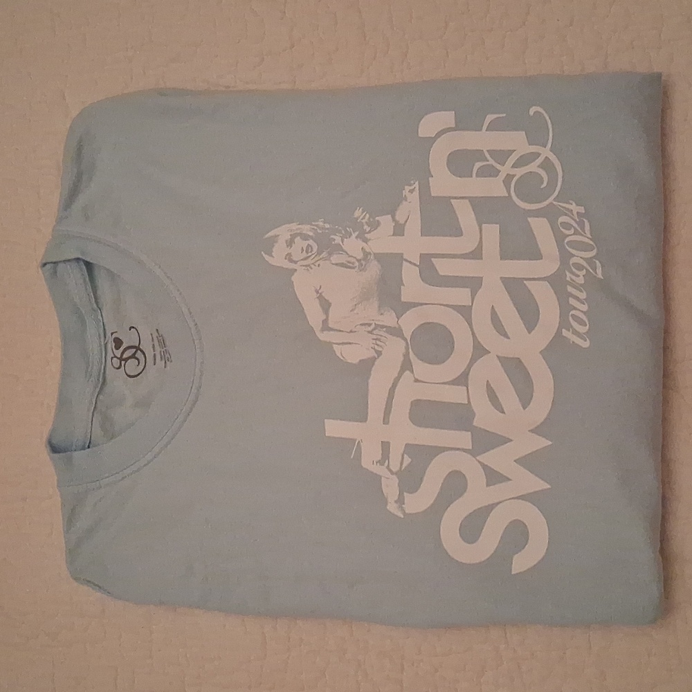 Sabrina Carpenter VIP Exclusive Tour Merch Blue Graphic Long Sleeve Top